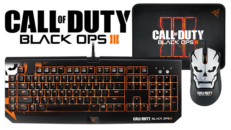 Call of Duty Black Ops III Razer Gaming Keyboard Mouse and Mouse Mat