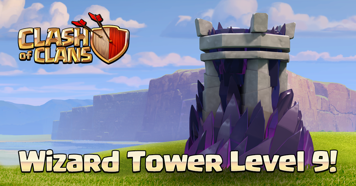 Clash of Clans Wizard Tower level 9 Update. 