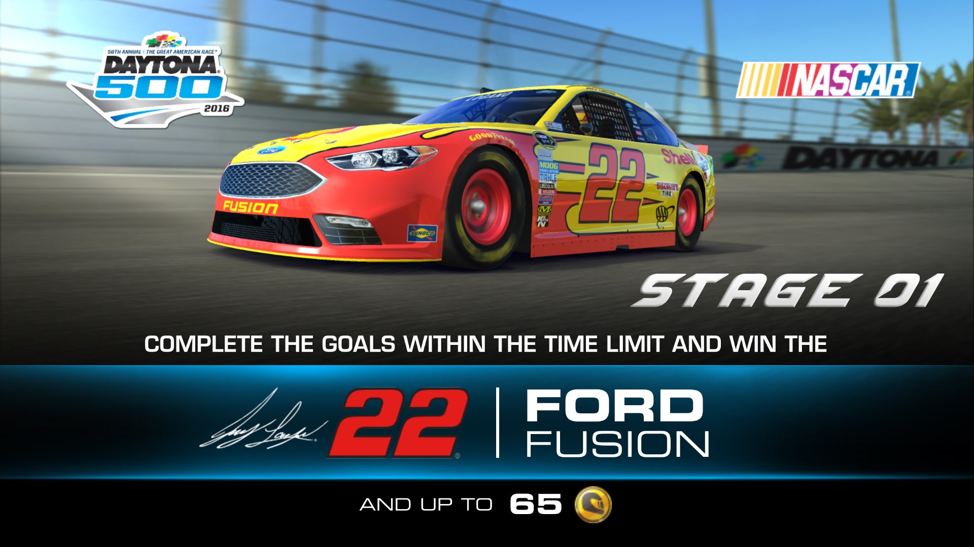Real Racing 3 NASCAR Daytona 500 2016 Team Penske Ford Fusion All Stages
