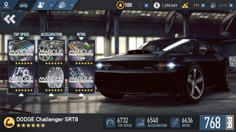 Need For Speed No Limits DODGE Challenger SRT8