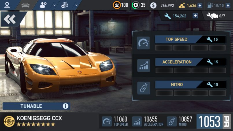 Need For Speed No Limits KOENIGSEGG CCX