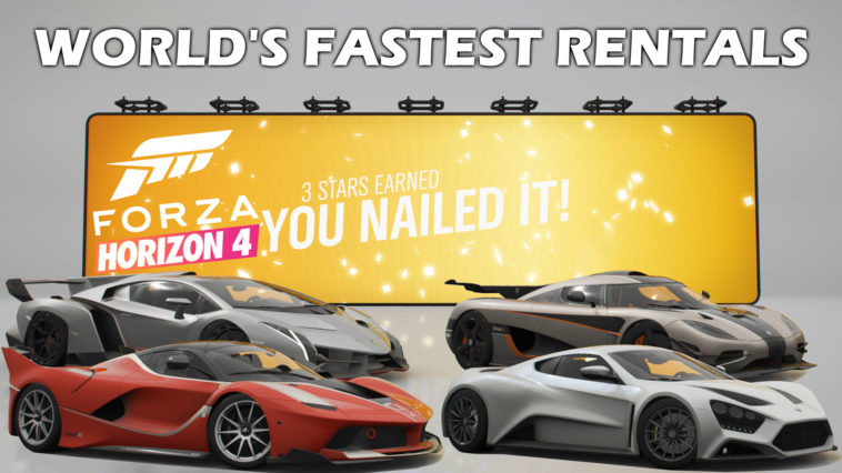 Forza Horizon 4 World's Fastest Rentals ALL 3 STARS