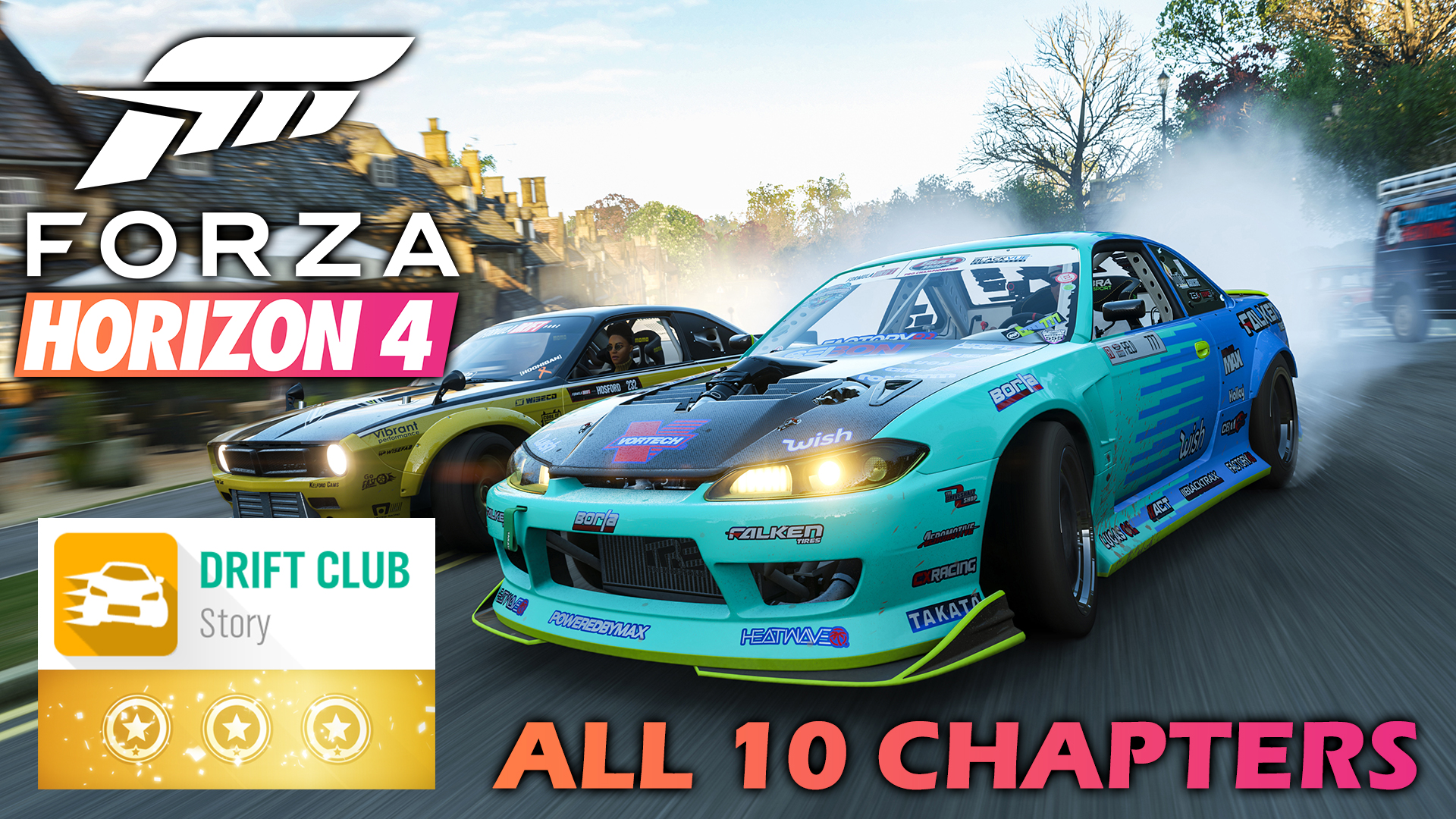Forza Horizon 4 DRIFT CLUB ALL CHAPTERS 3 STARS Gameplay Walkthrough