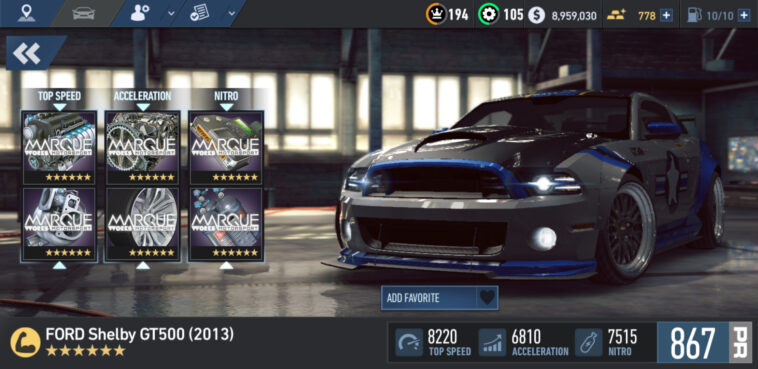 Need For Speed No Limits Ford Shelby GT500 (2013)
