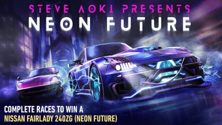 Nissan Fairlady 240G Steve Aoki Neon Future NFS No Limits FULL EVENT